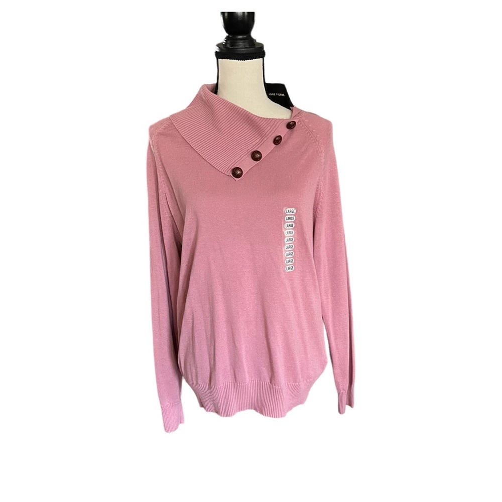 New With Tags Jean Pierre Angle Collar Sweater. Size Large